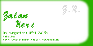 zalan meri business card